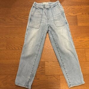 MADEWELL ELASTIC WAIST JEANS SIZE XXSMALL